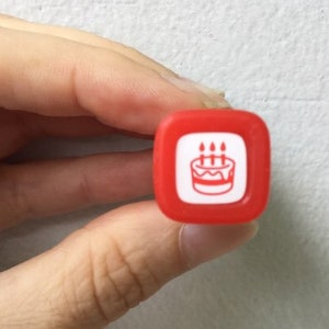 Cake stamp, birthday cake schedule stamp