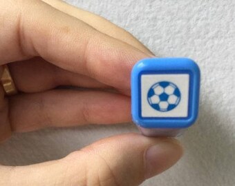 Soccer Ball Stamp - Tiny Schedule Stamp - Self Inking Stamp - Kodomo no Kao - 10mm square