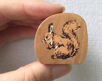 Squirrel Stamp - Woodland Stamp - Kodomo no Kao