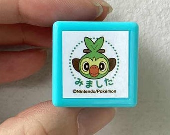 Grookey Stamp - Pokémon Stamp - Seen Stamp - Self Inking Stamp - Kodomo no Kao - Green Ink