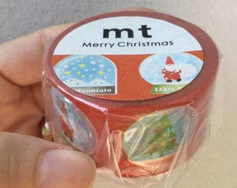 RARE Christmas Washi Masking Tape - Snow Domes - 25mm x 7m