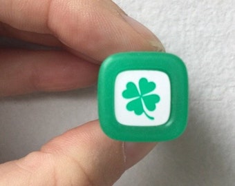 Clover Stamp - Shamrock Stamp - Erasable Stamp - Pilot Frixion Stamp - Tiny Schedule Stamp - Self Inking Stamp - 14mm square