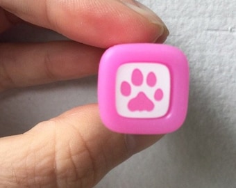 Paw Stamp - Pet Stamp - Erasable Stamp - Pilot Frixion Stamp - Tiny Schedule Stamp - Self Inking Stamp - 14mm square