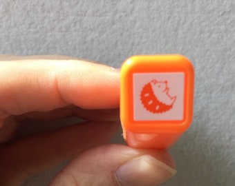 Hedgehog Stamp - Animal Stamp - Tiny Schedule Stamp - Self Inking Stamp - Kodomo no Kao - 10mm square