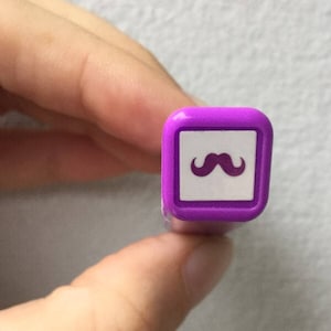 Schnurrbart Stempel - Reise Stempel - Kleiner Terminplan Stempel - Selbstfärber Stempel - Kodomo no Kao - 10 mm quadratisch