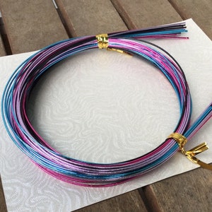 Pink, Purple, Black and Blue Mizuhiki Cords - 20 Cords - 90cm length cords