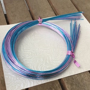 Purple and Blue Mizuhiki Cords - 20 Cords - 90cm length cords
