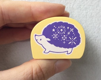 Hedgehog Stamp - Woodland Stamp - Kodomo no Kao