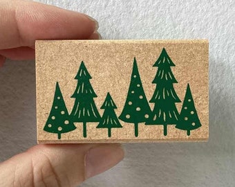 Christmas Tree Stamp - Christmas Stamp - Forest Stamp - Kodomo no Kao