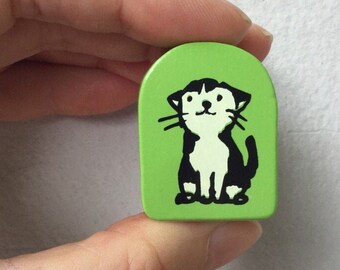 Cute Cat Stamp - Kodomo no Kao - Sitting Cat