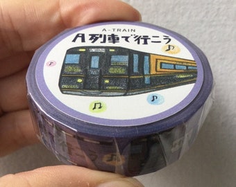 Train Washi Tape - Train Masking Tape -  15mm x 10m