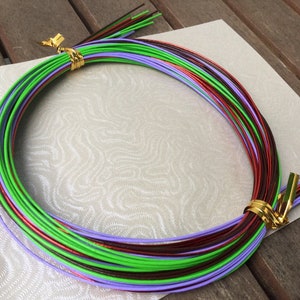 Green, Purple, Red and Brown Mizuhiki Cords - 20 Cords - 90cm length cords