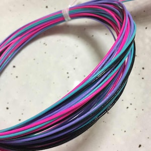 Pink, Blue, Purple and Black Mizuhiki Cords - 20 Cords - 90cm length cords
