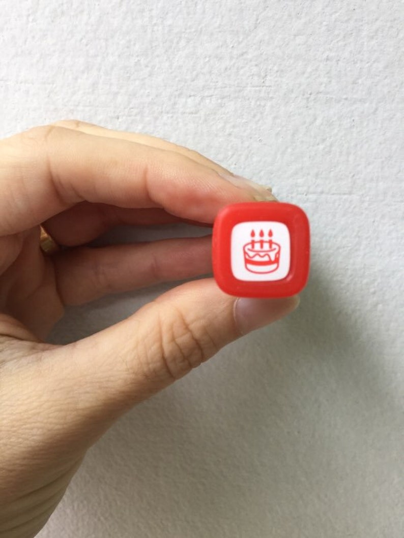 Cake stamp, birthday cake schedule stamp