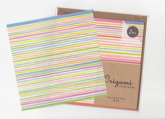Pastell Gestreift Origami Papier Plus Origami Falten Anleitung 20 Blatt Insgesamt 10 In 2 Designs