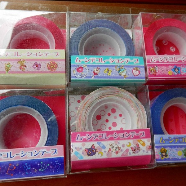 Set of 6 Sailor Moon Sticky Tapes (Plastic Tape) - 15mm x 15m