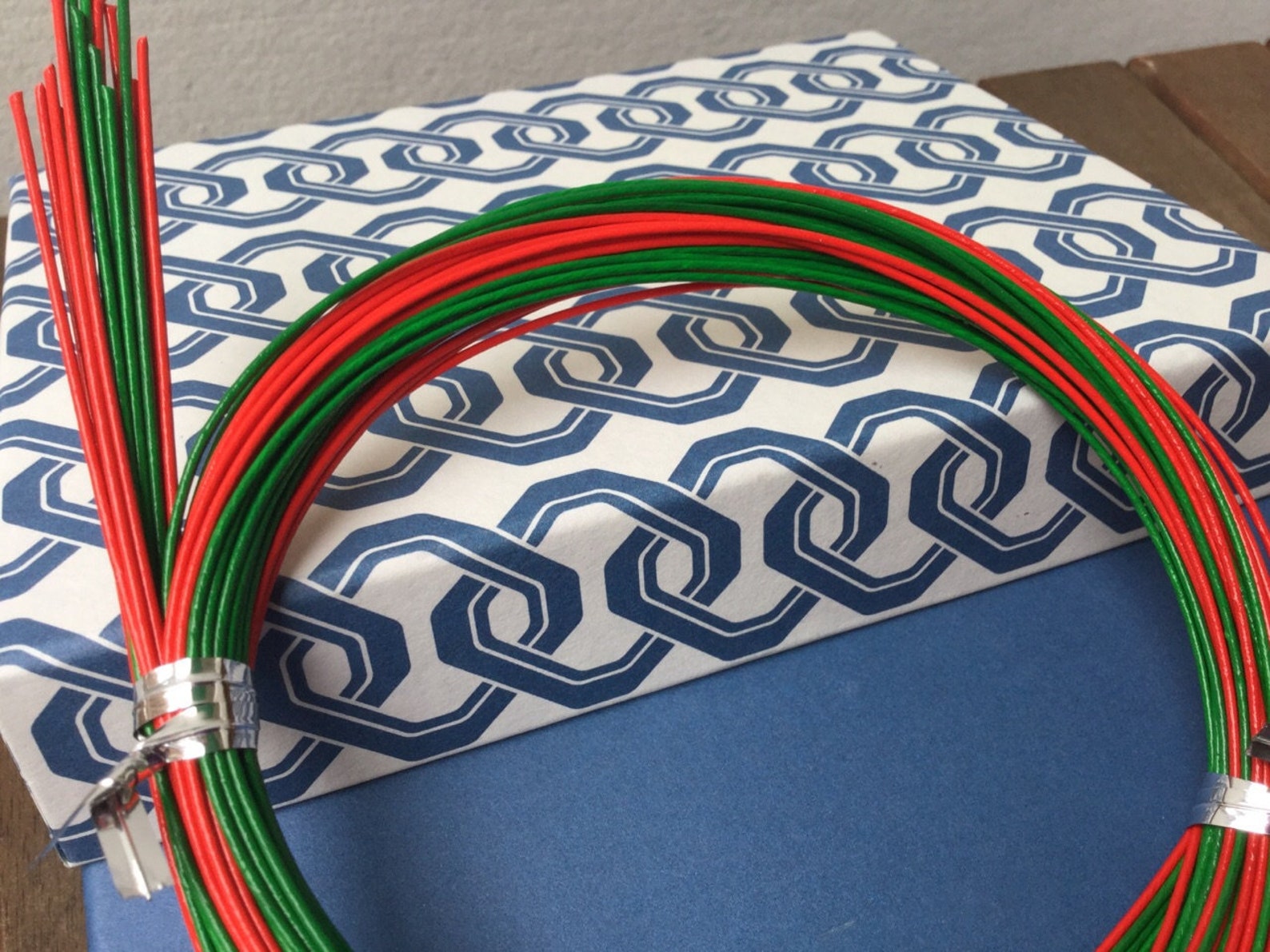 Dark Green and Red Mizuhiki Cords 20 Cords 90cm Length Etsy