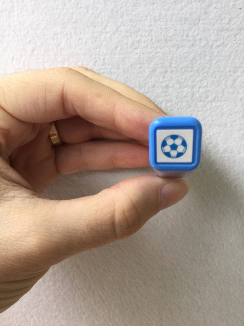 Tiny Schedule Stamp Self Inking Stamp Soccer Ball Stamp 10mm square Kodomo no Kao