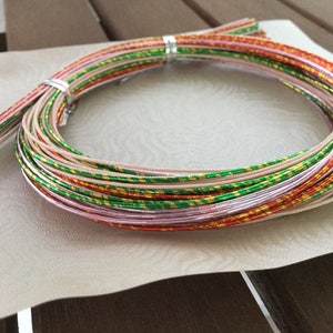 Mizuhiki Cords - 20 Japanese Mizuhiki Cords in Pinks, Greens and Reds - 90cm length cords