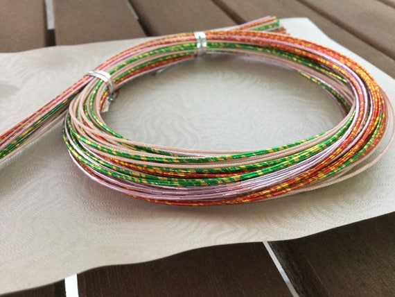 Mizuhiki Cords - 20 Japanese Mizuhiki Cords in Pinks, Greens and Reds - 90cm length cords