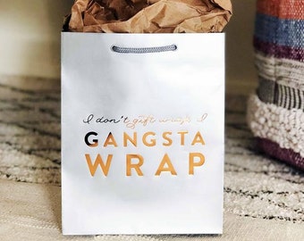 Gangsta Wrap Gift Bag - Metallic Foil-Stamped Gift Bag