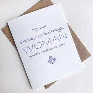 Donna ispiratrice - Biglietto di auguri per la festa della mamma in stampa tipografica