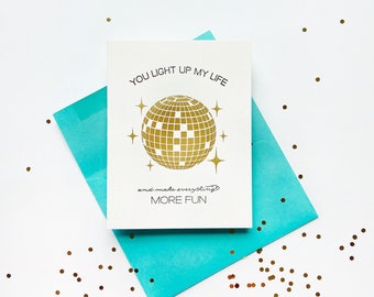 Letterpress Love Card - Light Up My Life