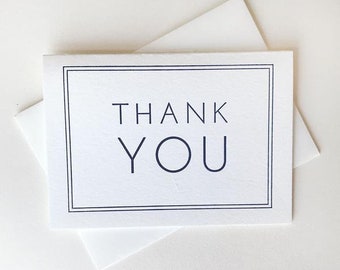 Thank You Navy Frame - Boxed set of 6