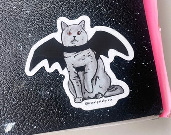 Bat Cat Die-Cut Sticker