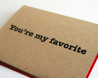 My Favorite Craft - Letterpress Love, Friendship and Valentine's Greeting Card
