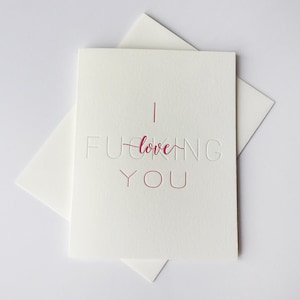 Ficke Liebe - Letterpress Liebe und Valentinstag Grußkarte
