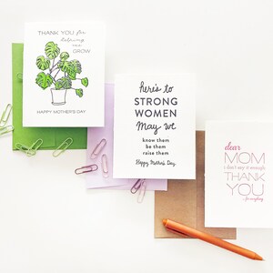 Mom Thanks Letterpress Mother's Day Greeting Card image 7