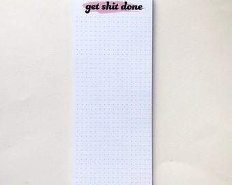 Get Shit Done Listpad - Grid style list-making notepad