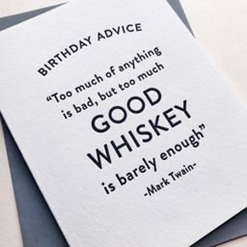 Letterpress Geburtstagskarte Geburtstag Whisky Etsy.de