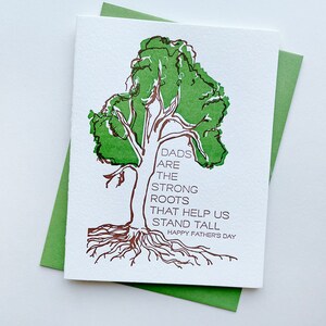 Strong Roots Dad - Carte de voeux pour la fête des pères typographique