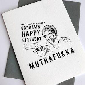 Aniversário Muthafukka - Cartão de Aniversário em Impressão Tipográfica
