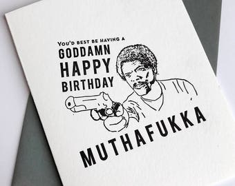 Muthafukka - Letterpress Birthday Greeting Card