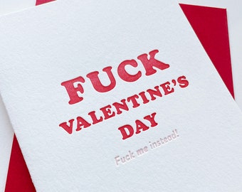 Fuck V-Day - Valentine's Day and Love Greeting Card