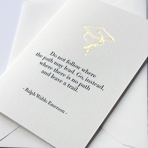'Trailblazer grad - Letterpress Graduation Congrats' Karte