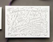 Buchdruck Hochzeit Einladung Set - benutzerdefinierte Kalligraphie - Julienne