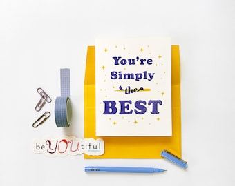 Simply the Best - Love and Friendship Greeting Card