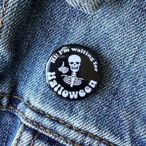 Skeleton Halloween 1&quot; Round Button