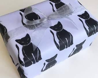 ラッピングペーパー - 黒猫