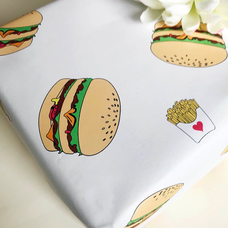 Wrapping Paper Burger Etsy