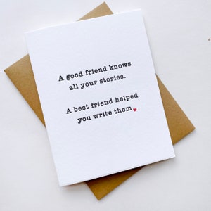 Friend Stories - Letterpress-wenskaart liefde en vriendschap