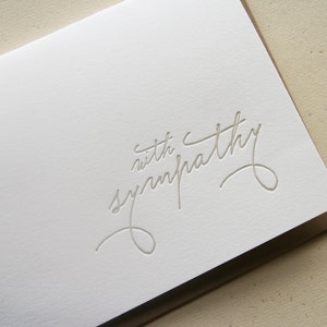 Carte de sympathie typographique - Avec sympathie