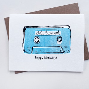 Coole Mixtape Geburtstagskarte - Letterpress Geburtstagskarte