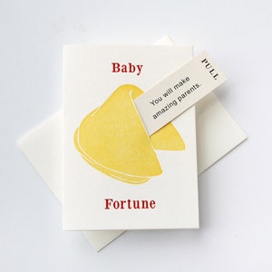 Amazing Parents Fortune - Carte de voeux de félicitations pour bébé typographique