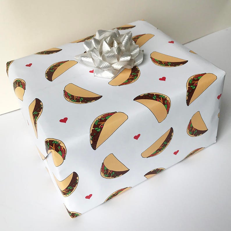 Wrapping Paper Taco Etsy
