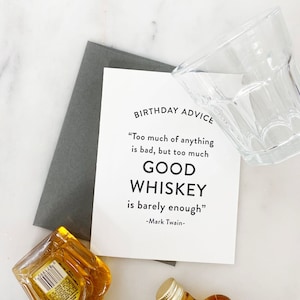 Geburtstags-Whisky - Letterpress Geburtstagskarte